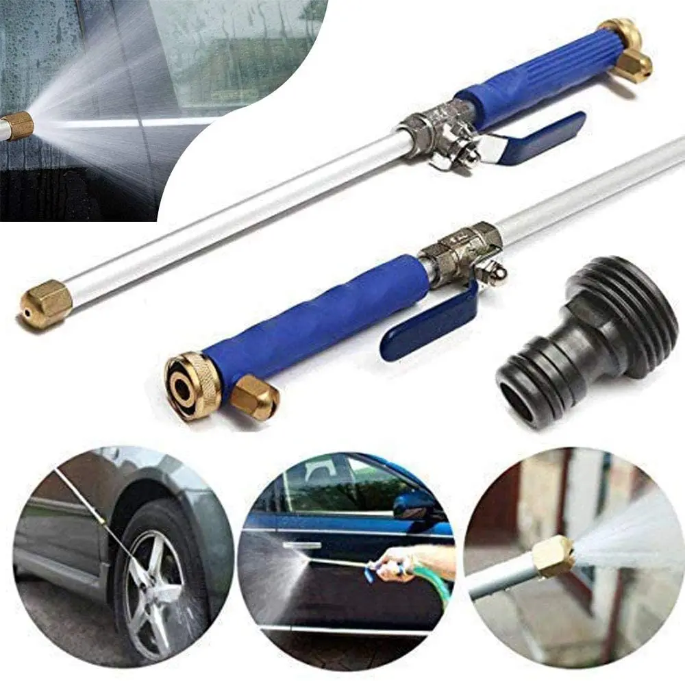 Portable High Pressure Water Gun Extendable Washer Sprayer with 2 Water Hose Nozzle for Garden Hose Foam Cannon Car Washing