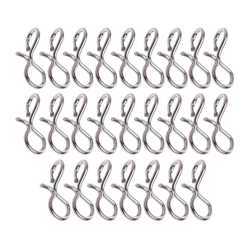 25pcs Fly Fishing Snap Hooks Quick Change For Flies Hooks And Lures Stainless Steel S M L Fishing Snaps Accessories