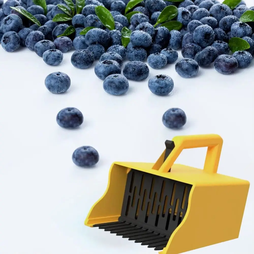 Yellow Blueberry Picker Berry Picking Compact Collection Harvester Shovel Tool Convenient Sturdy PP Berry Comb Cranberries