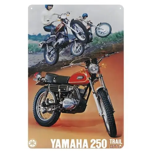 Yamafa 250 Trail Retro Off-Road Motorcycle Metal Poster Tin Sign 20x30cm