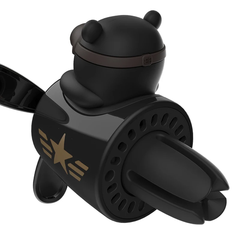 Rotating dispersal cool pilot bear new car air fresheners airplane vent clip perfume men fragrance diffuser aroma fan dispenser image 2