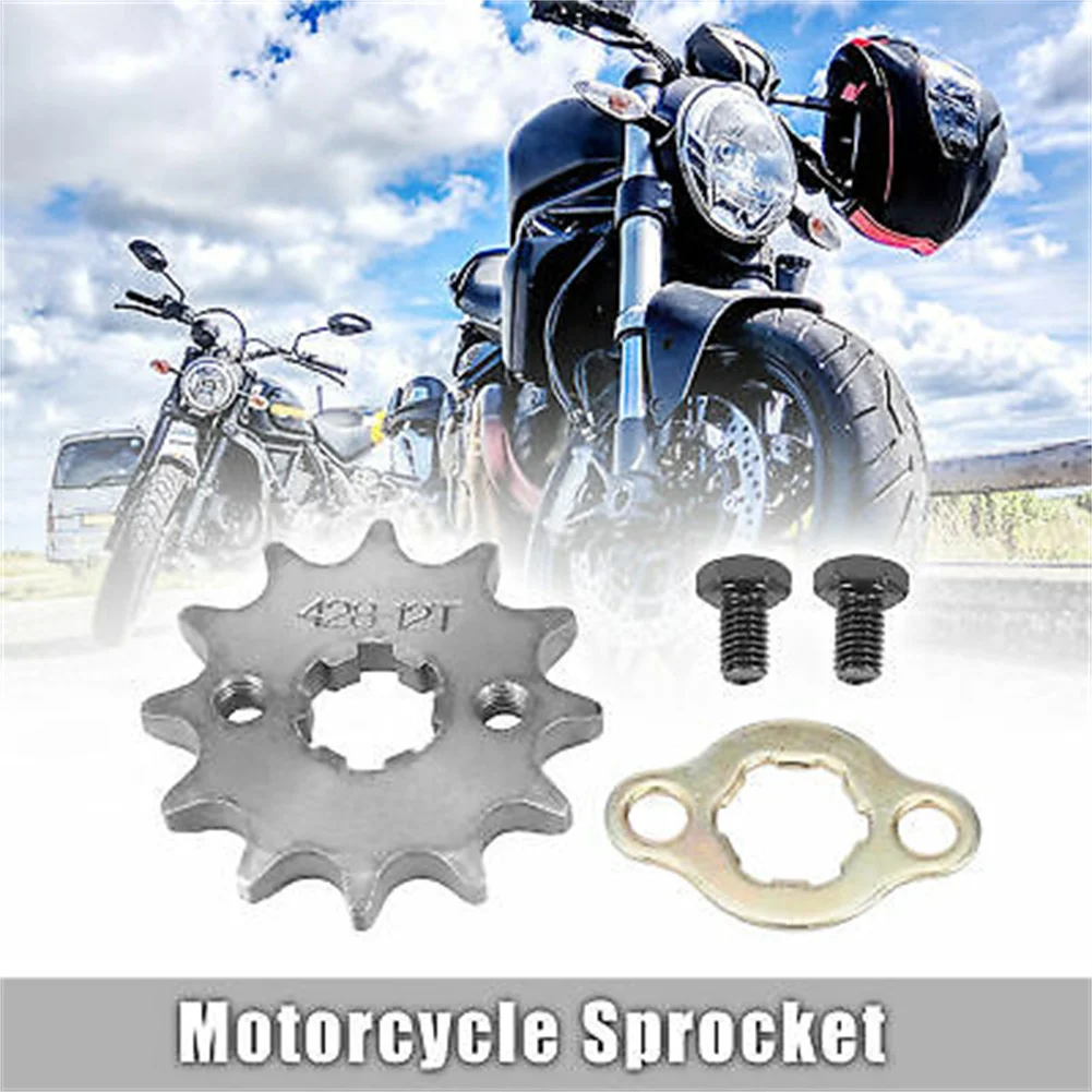 Replace Old Worn out Gears with 428 Chain Front Engine Sprocket for Motorcycle and Dirt Bike with Titanium Tone Finish