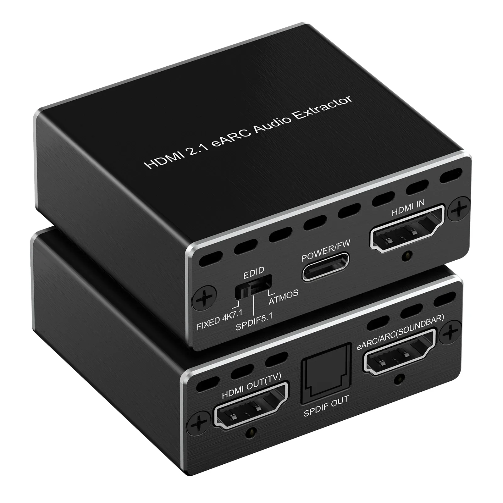 متوفر في المخزون 4K120 هرتز HDMI 2.1 EARC مستخرج الصوت 1 في 1 يدعم VRR ALLM HDCP2.3 ARC EARC لـ PS5 Xbox NVIDIA AMD