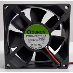 New Cooler Fan For SUNON PMD2408PTB1-A 8025 24V 5.0W 2-wire High Air Volume Cooling Fan 80*80*25mm