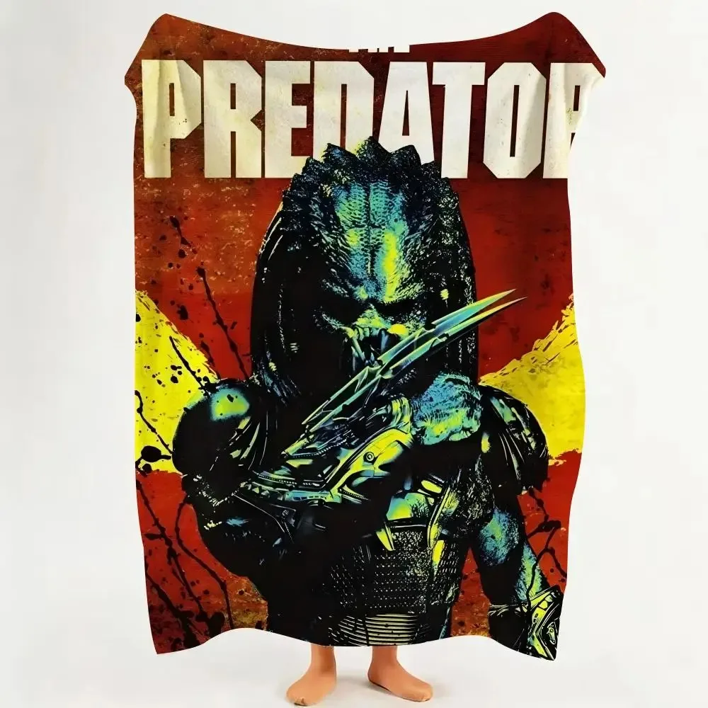 Movie P-Predator Throw Flannel Throw Blanket Suitable for Sofa、Living Room、Bedroom