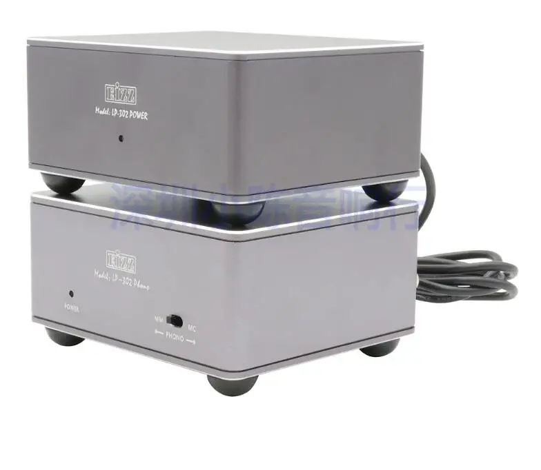 EIZZ LP-302 Mini Stereo LP Vinyl Record Player Turntable Phono Integrated Power Amplifier MM MC With Separate Power