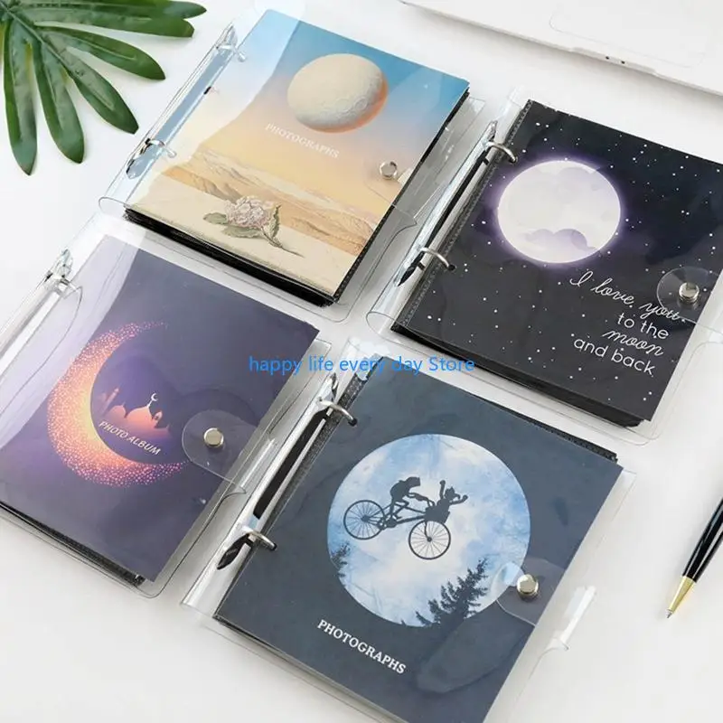 T8uc 6 дюйм 50 карманов фотоальбома Moon Loose Leaf Picture Storage ScrapBooking для рамки корпуса для детей детей