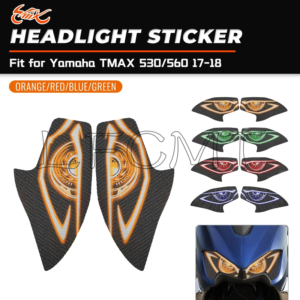 Fit for YAMAHA TMAX530 TMAX560 TMAX 530 560 2017 2018 Motorcycle Headlight Guard Stickers Head Light Protection Decals Sticker