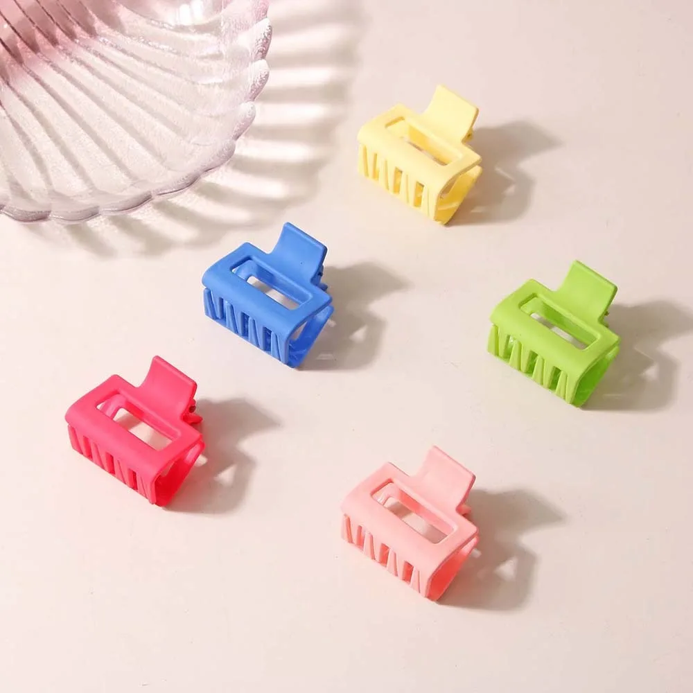 Small Frosted Claw Clips for Thin Hair Mini Hair Clips No Slip Square Medium Claw Clips Hair Styling Accessories for Women Girls