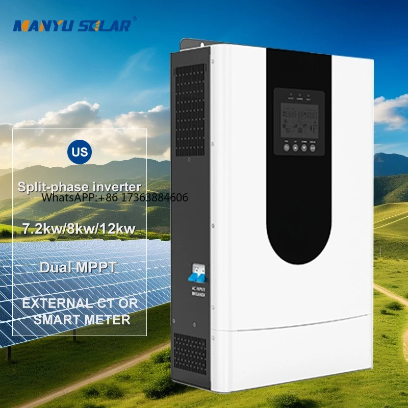 

2026 7.2kw 12kw10KW Parallel Inverter Hybrid Inverter with Lithium Battery Solar Energy Storage Split Phase Inverter 120V 240V