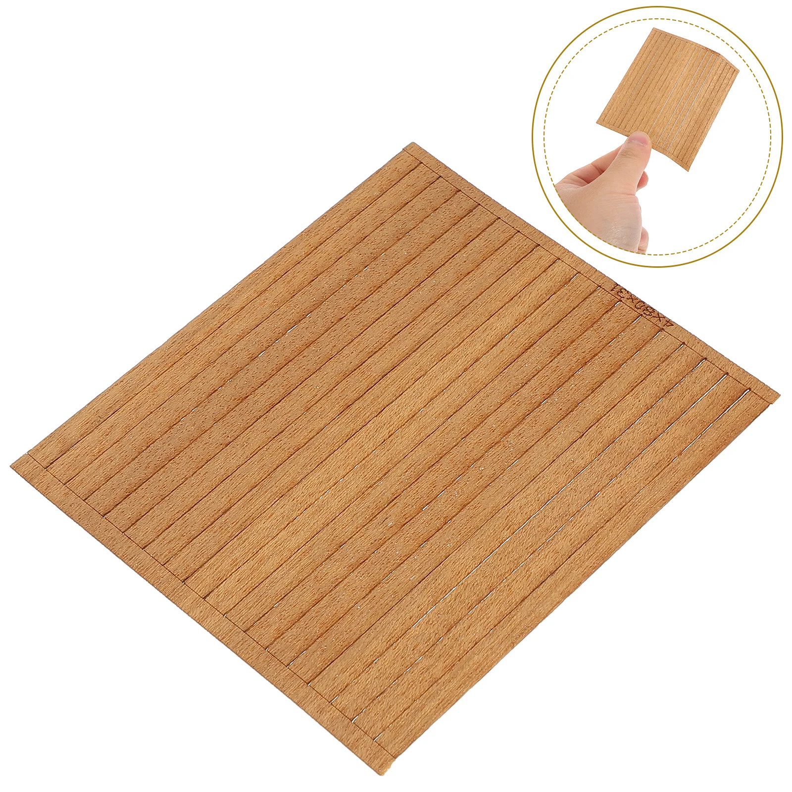 

80pcs Solid Wood Boat Decking Strips Diy Mini Repairing Material For Dollhouse Flooring Wooden Strip Decoration Accessory