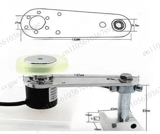 GHW38 Series Rolling Meter Counter Fabric Measuring Wheel with Stand