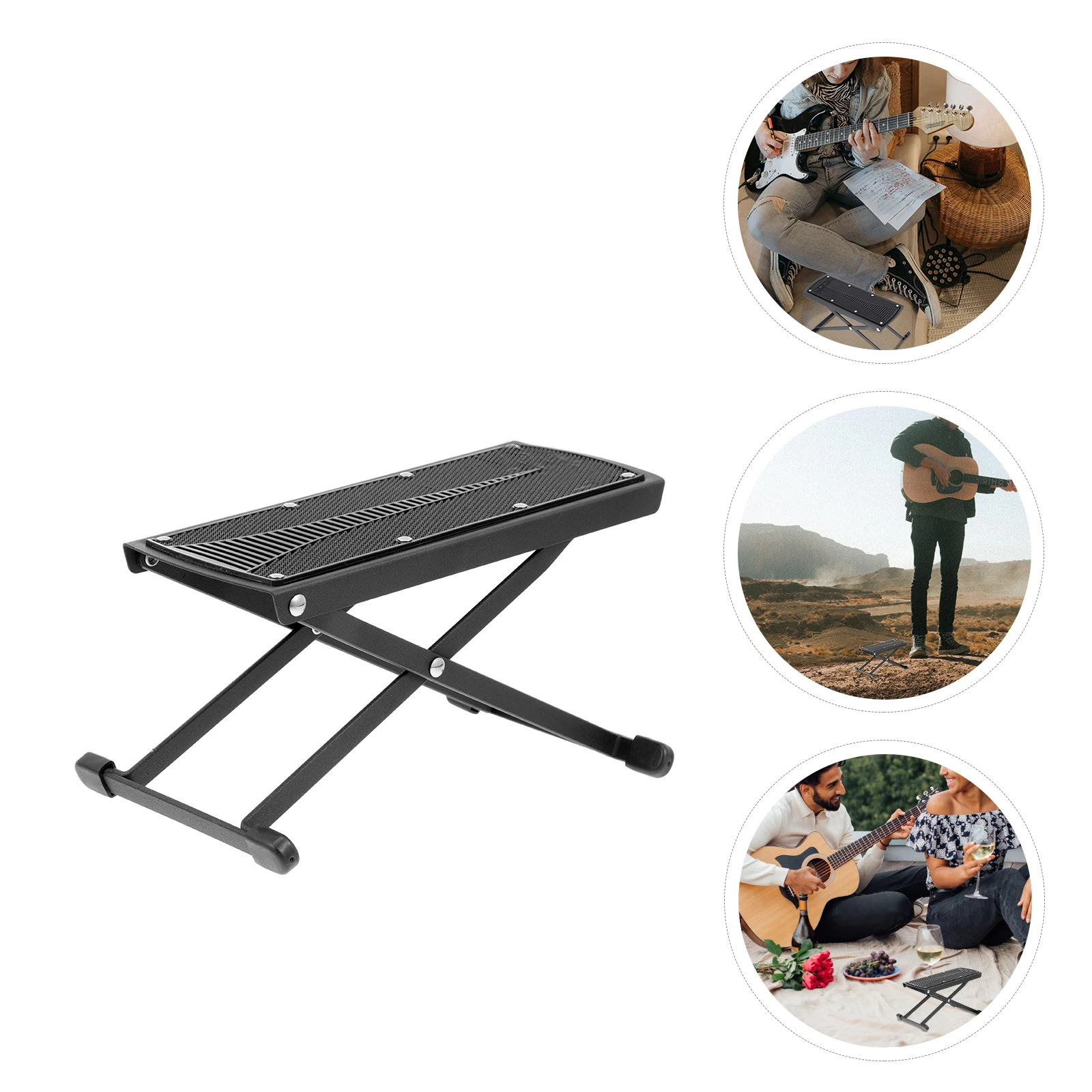 

Guitar Pedal Adjustable Practice Support Foot Tool Footboard Performance Ballad