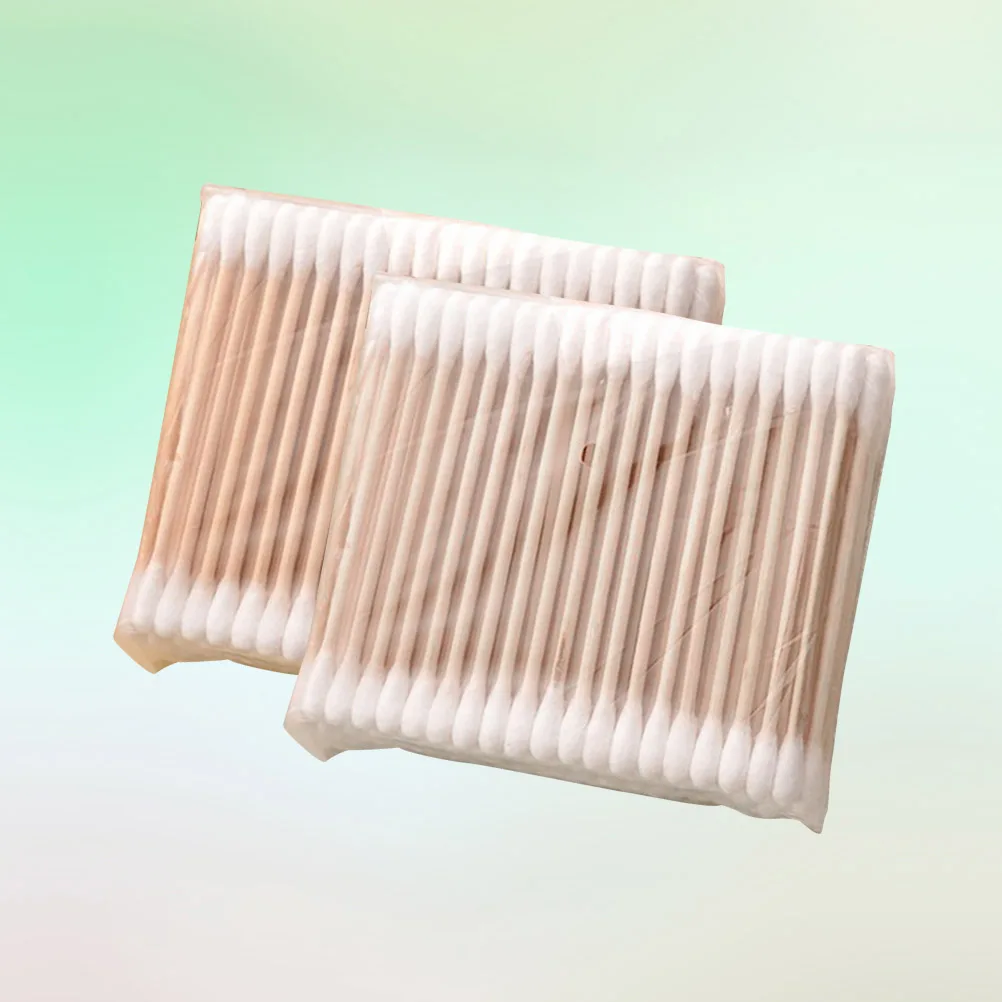 100pcs 5Pack Disposable Cotton Swabs Double Tipped For Ear Cleaning Makeup Removal Application Hygiene Care Disposable Cotton