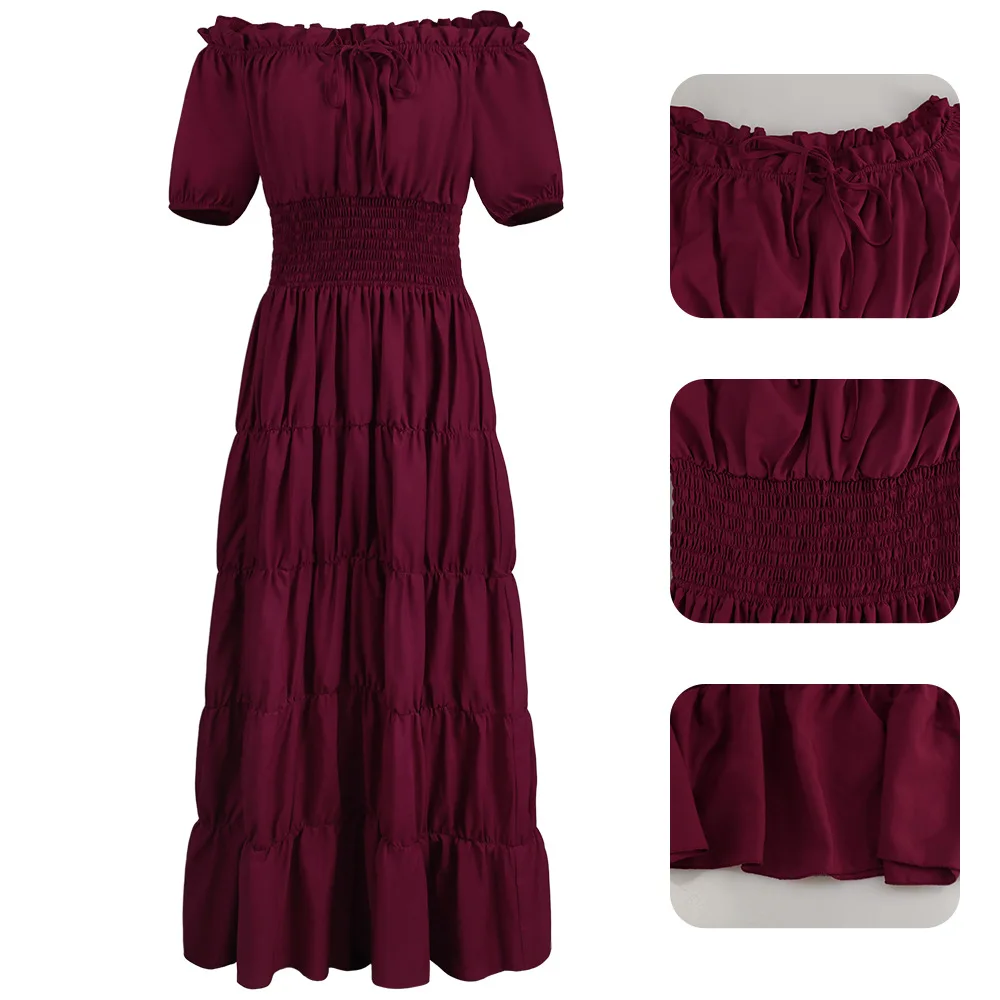 Medieval Renaissance Stage Cosplay Costume Long Dr for Women loween Role-plang Faionable Traditional Chinese Sle