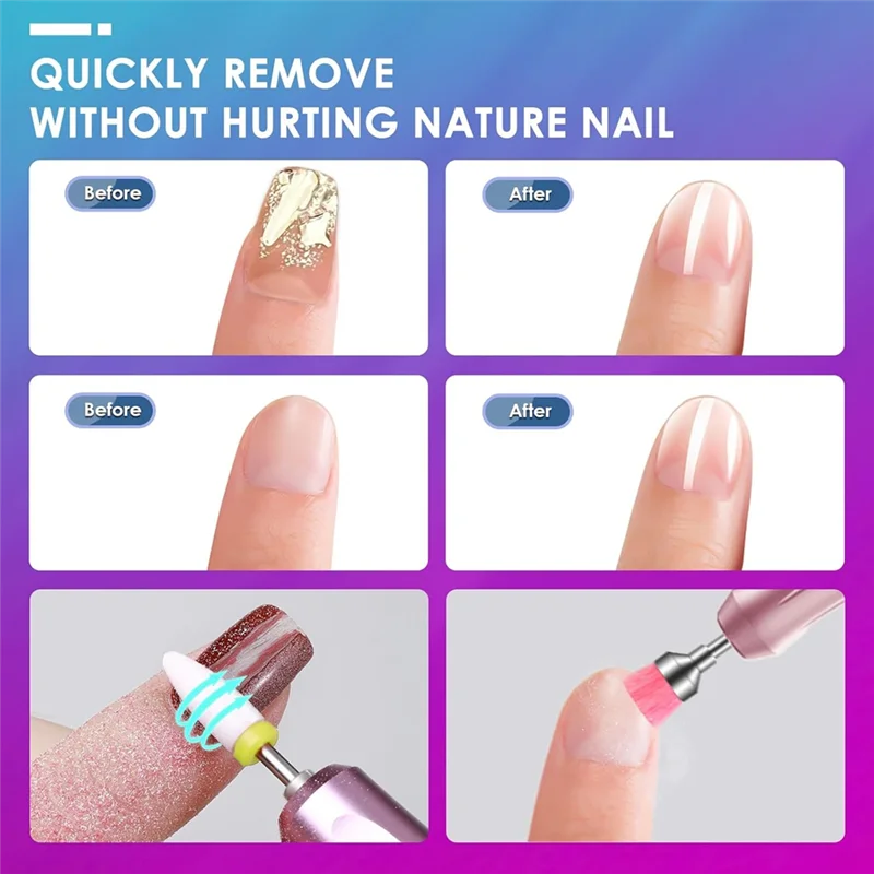 

HRBAJ-For Acrylic Tech Manicure Pedicure 26Pcs For Nail Drill Bits Set, 3/32Inch Safety Bits For Nails Drilling