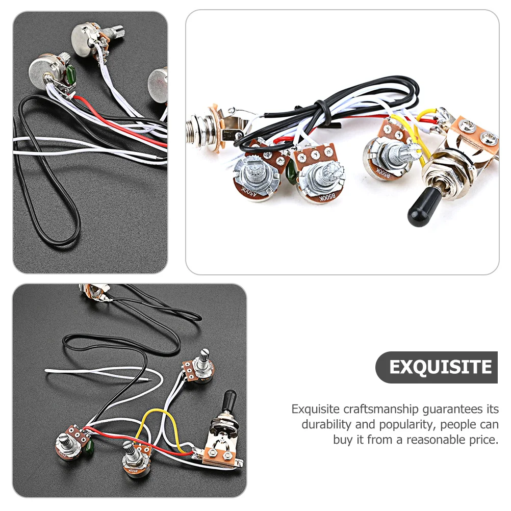 

1 set 1 Set Potentiometer Wiring Harness Metal Guitar Parts Replacement For Electric Guitar Pickup Tool Accessory