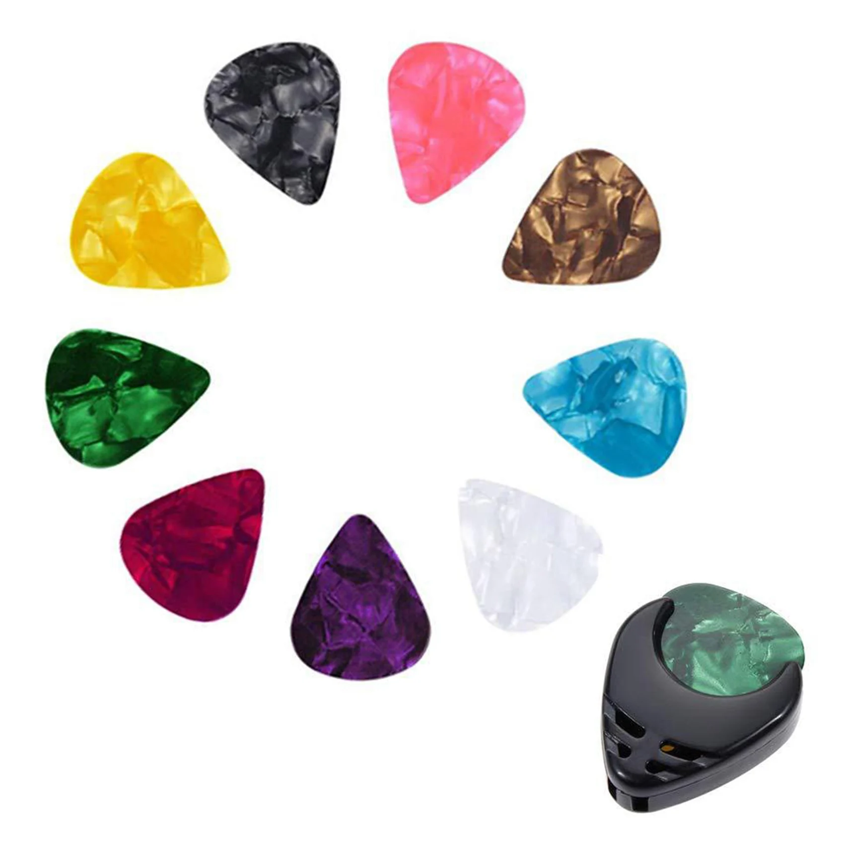 

HLES 65 шт. комплект аксессуаров для гитары с гитарными струнами, тюнером, каподастром, медиатором, медиатором, медиатором для большого пальца, штифтами для моста