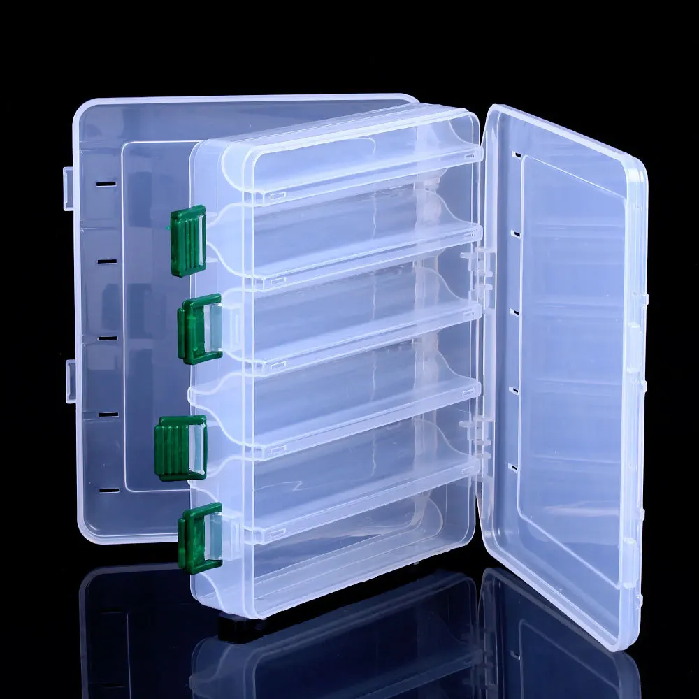 10/14 Compartment Double Sided Large Fishing Tackle Box for Storage Big Baits Sea Fishing Lure High Strength Fishing Tackle Box image 3