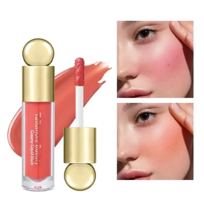 Liquid Blush Matte Velvet Blusher Orange Peach Face Pigment Lasting Beauty Natural Cheek Tint Cream Eyeshadow Makeup Cosmetics