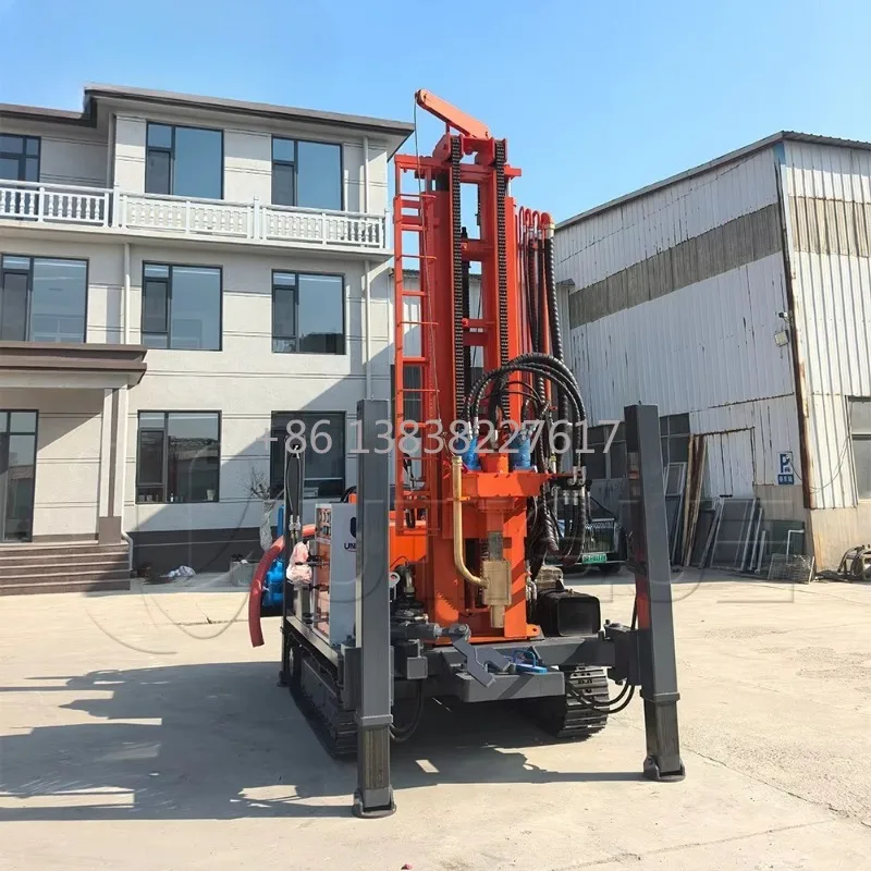 Bestselling Water Well Drilling Rig with Engine and Pump, Tracked Type 1000m Maximum Depth