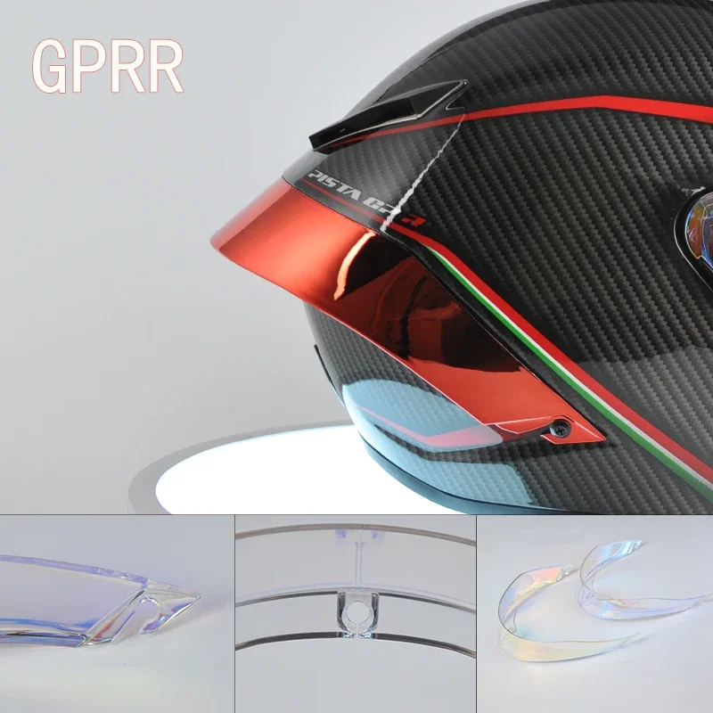 Casco Moto PISTA Helmet Big Tail Spoiler Suitable for PISTA  GPRR CORSA R Rear Spoiler Motorcycle Helmet Accessories & Parts