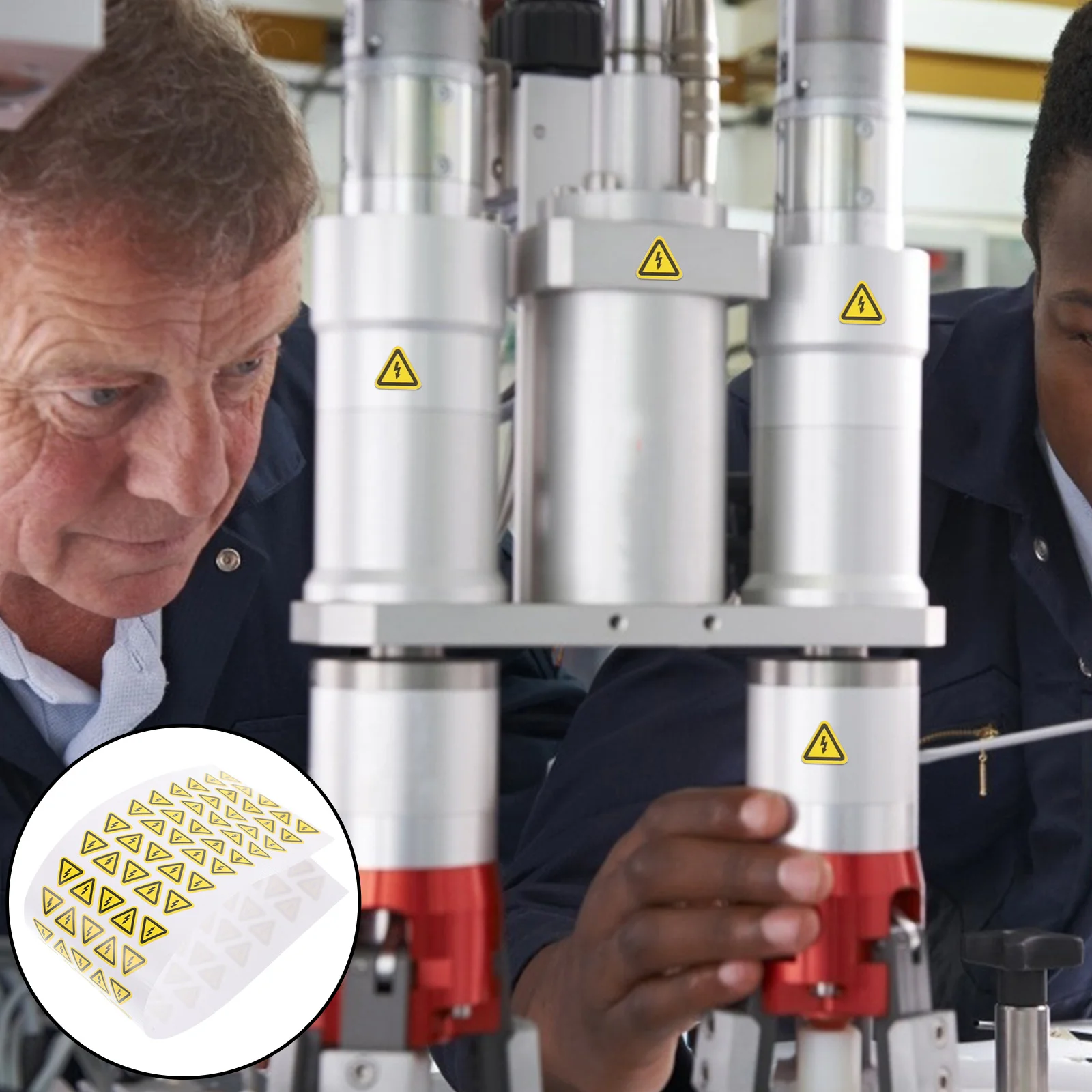 

3 Sheets Yellow Anti-Electric Shocks Sticker Triangle High Voltage Warning Labels Safety Caution Electric Hazard Warning Decals