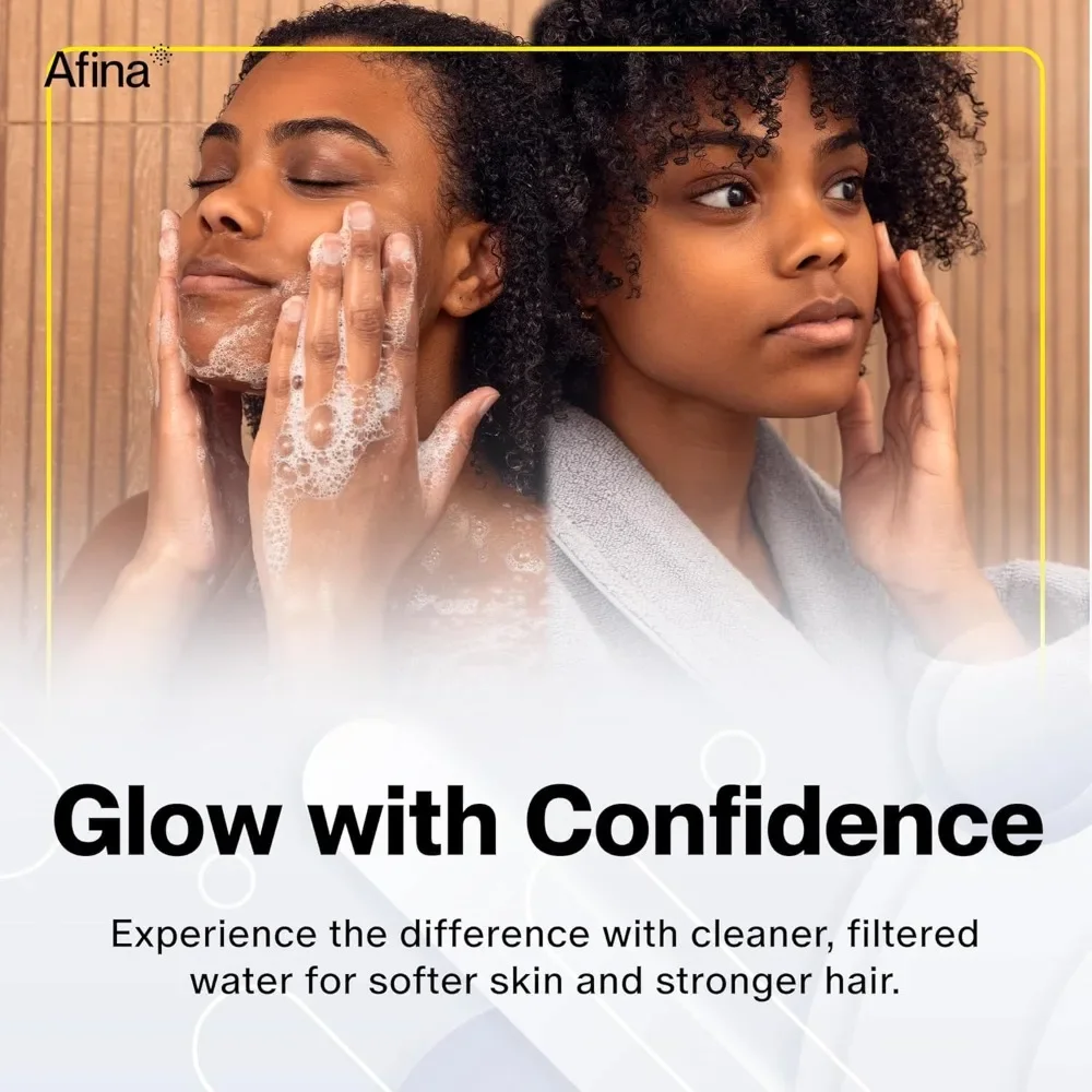 HOME.Afina رأس دش مفلتر، فلتر للمياه الصلبة |   تعمل على تحسين البشرة والشعر عن طريق تقليل الكلور والمعادن الثقيلة من الماء الصلب