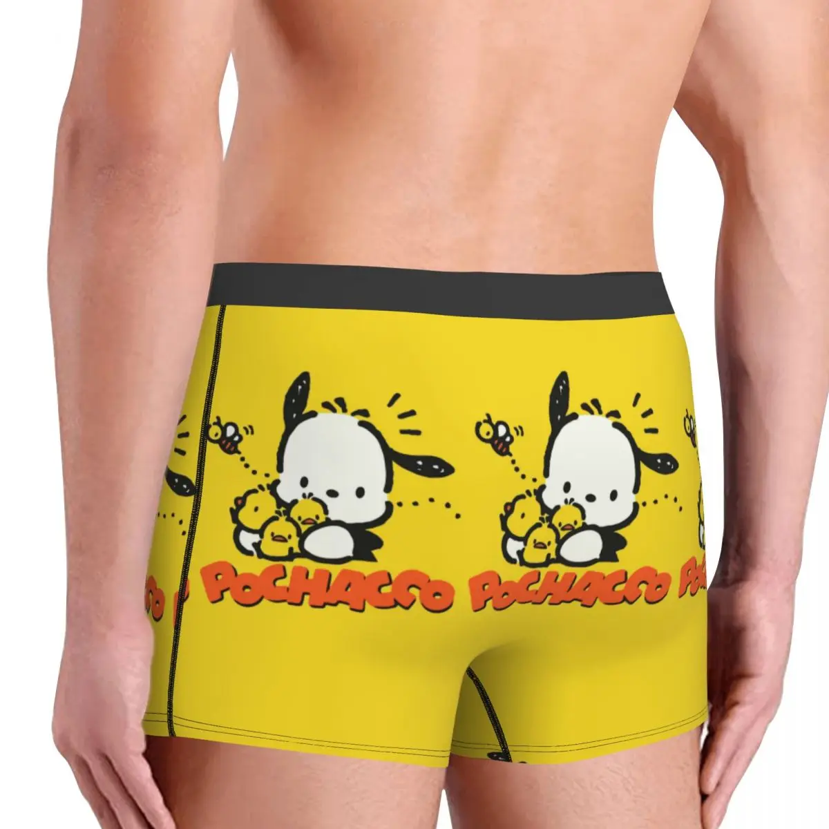 Custom Pochacco Boxer Shorts For Men 3D Printed Animation Comic Underwear Panties Briefs Stretch Underpants