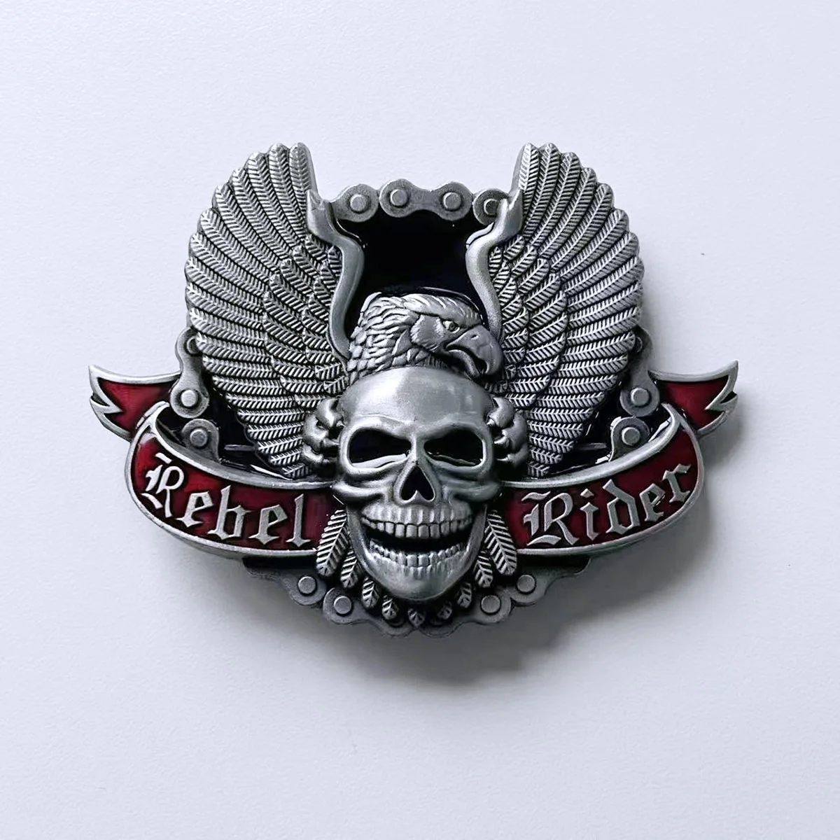 ヴィンテージ-イーグル-ウィングス-w-スカル-ベルト-バックル-エナメル付きまたはエナメルなし-buckle-sk032