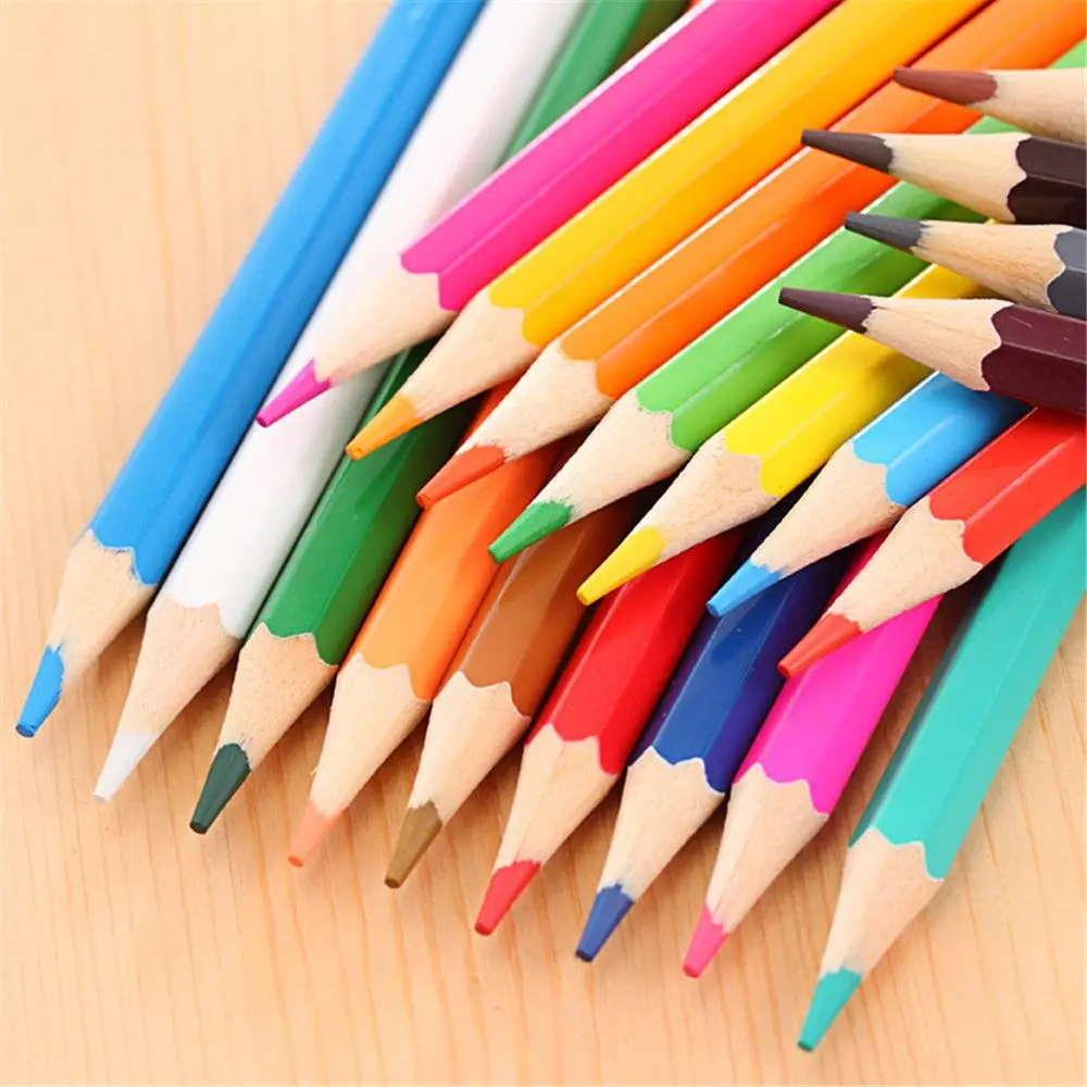 12pcs/set Wooden Colored Pencils Set Mini Non Toxic HB Colorful Lead Standard Painting Sketching Pen Drawing Painting Tool