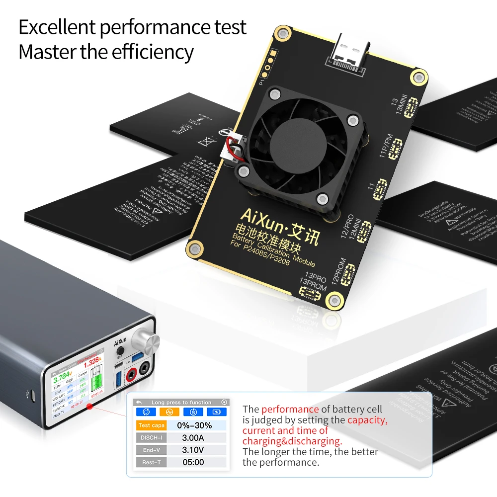 

AIXUN P2408S P3208 Upgraded Intelligent Stabilized Power Supply Mobile Short Circuit Detection Repair Battery Calibration Board