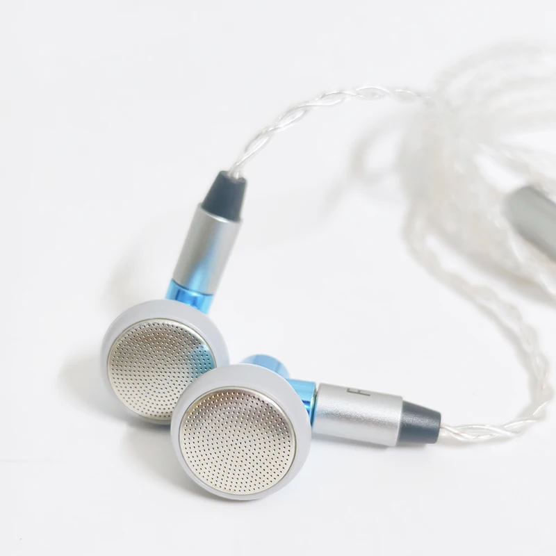 Słuchawki przewodowe LUN SHENG Yunling 14.2mm z płaską wtyczką, posrebrzany kabel, złącze MMCX, wymienny kabel. — zdjęcie produktu 3