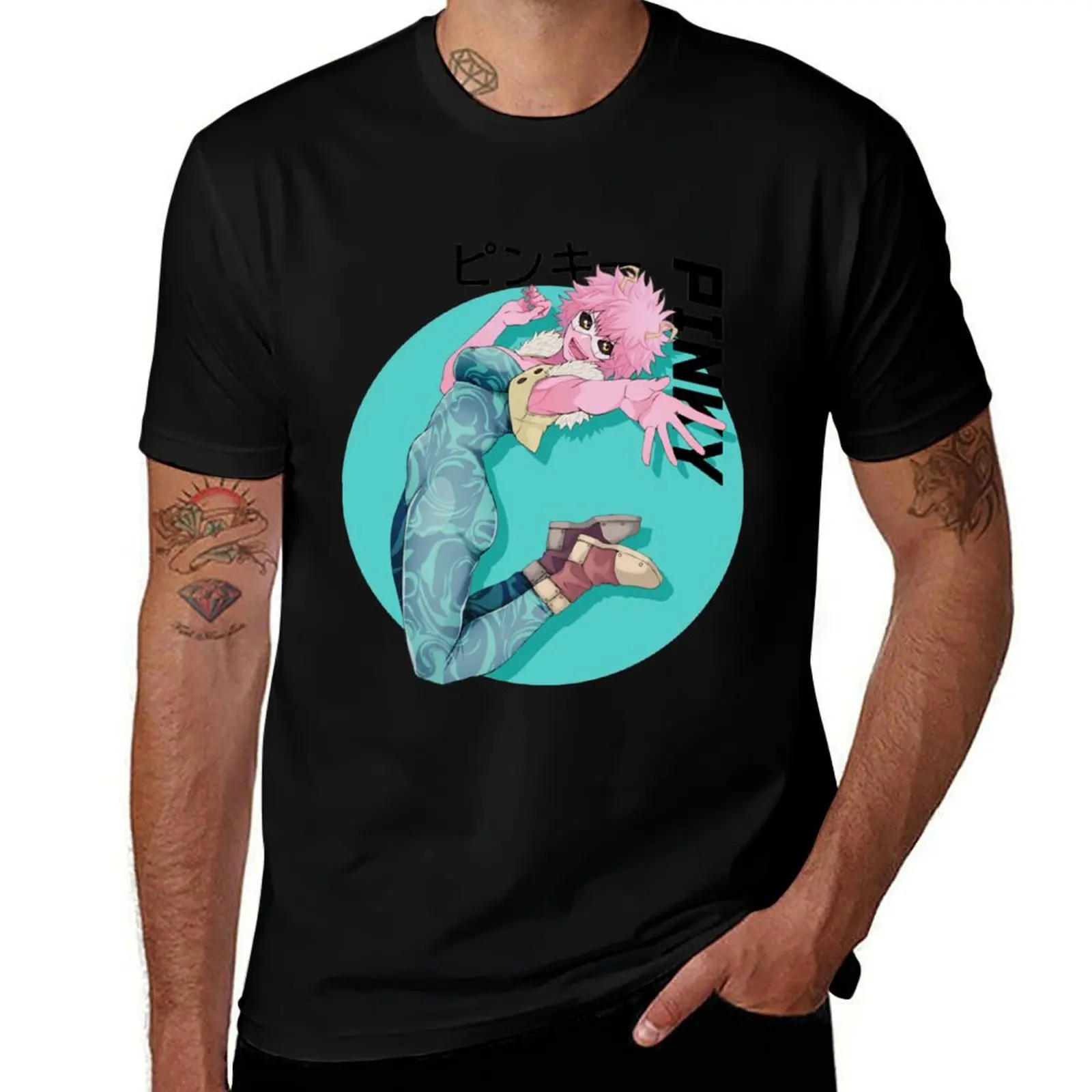 

Nima Ashido Pinky T-Shirt man t shirts cotton man t shirt cotton high quality T-Shirt