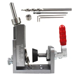 YOMO Upgrade Fast clamping Pocket Hole Jig Kit System With 9mm Drill Bit Set Carpenter WoodWorking  Tools kit