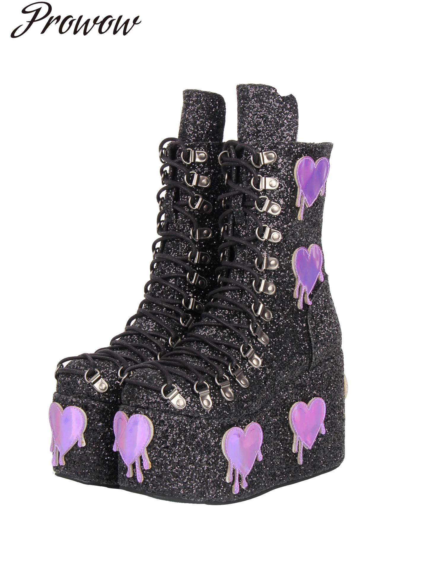 

Новые ботильоны в стиле панк с каплей сердца и толстой подошвой, женская обувь Zapatos Mujer