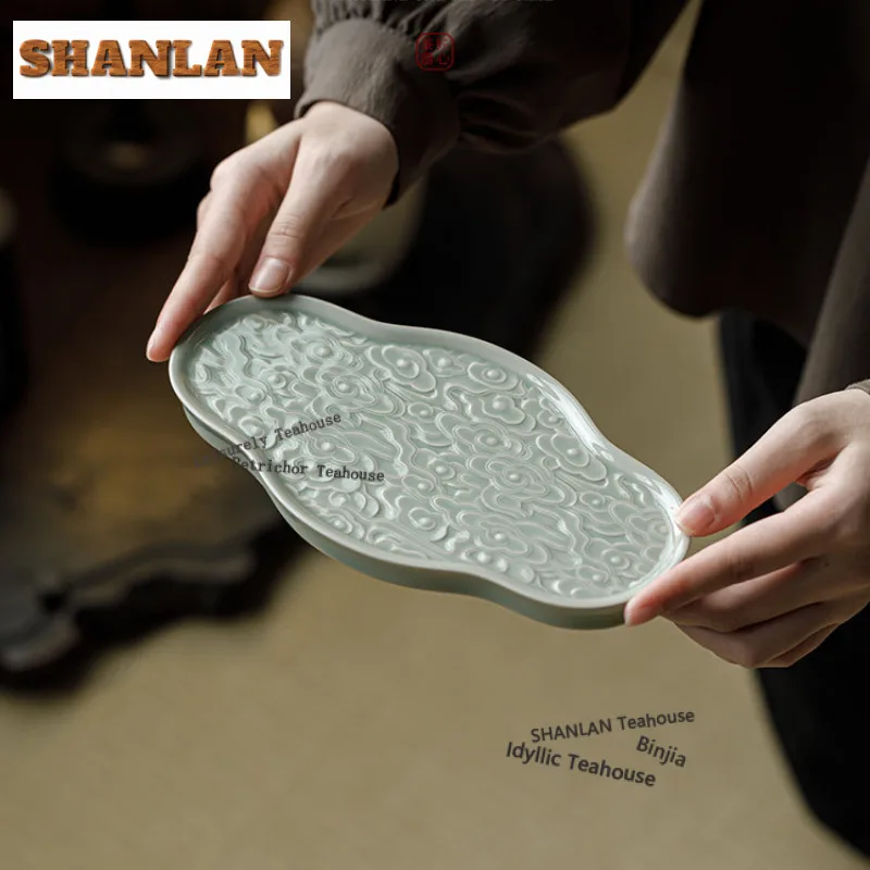 Banana Moonlight Crabapple Cloud Patterns Tea Tray Dried Fruit Plate Coffee Storage Board Teapot Trivets Dishes For Serving Tea