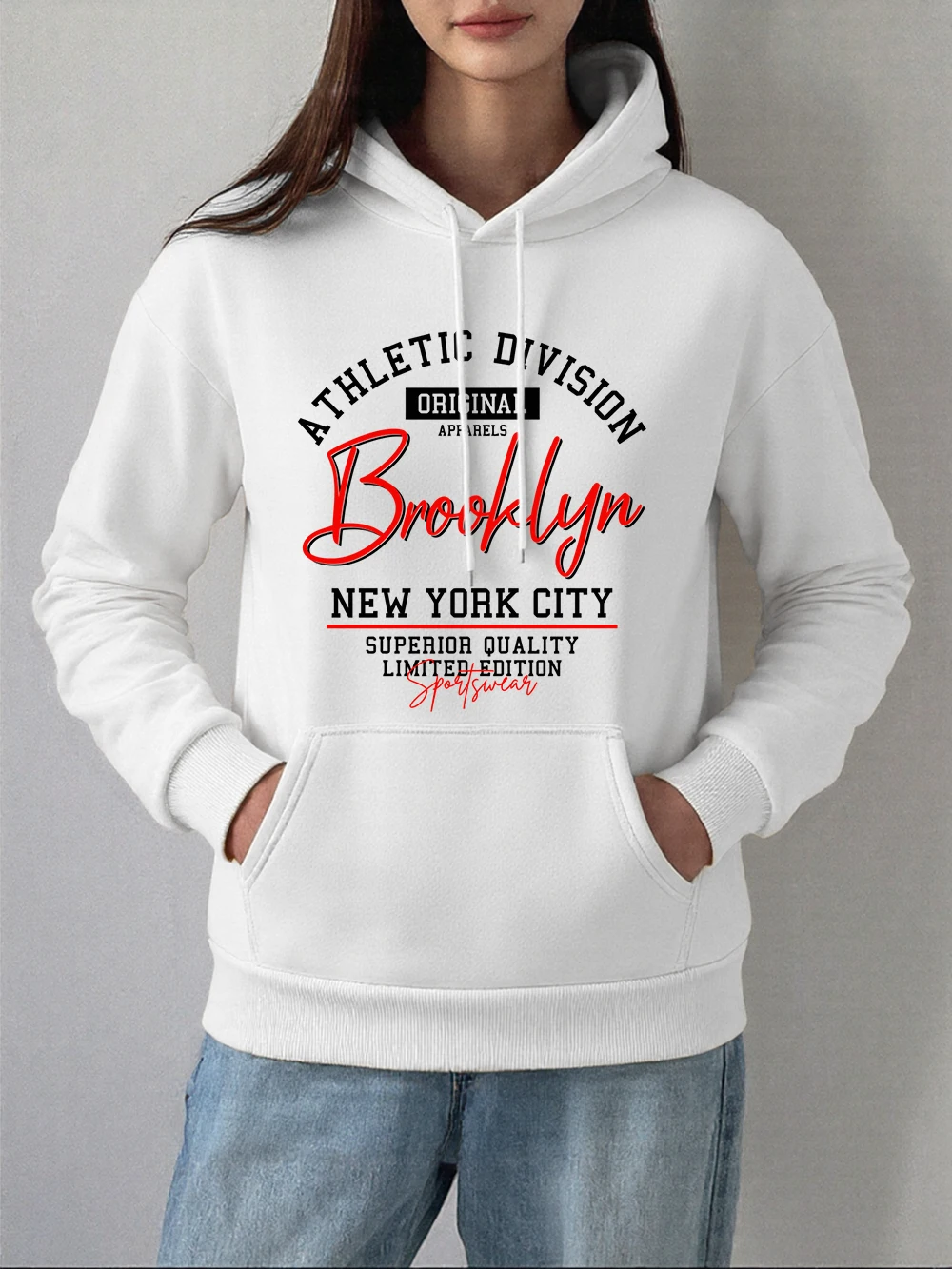 

Спортивная дивизия Brooklyn с принтами, толстовки, женские базовые спортивные толстовки, зимние флисовые теплые пуловеры, повседневная одежда с карманами