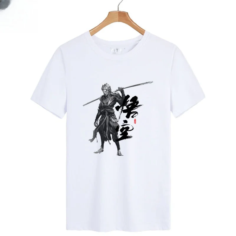 Men Women's T-Shirt Black Myth Wukong Pure Cotton Tees Short Sleeve Monkey King Journey To The West GAME T Shirts Clothing