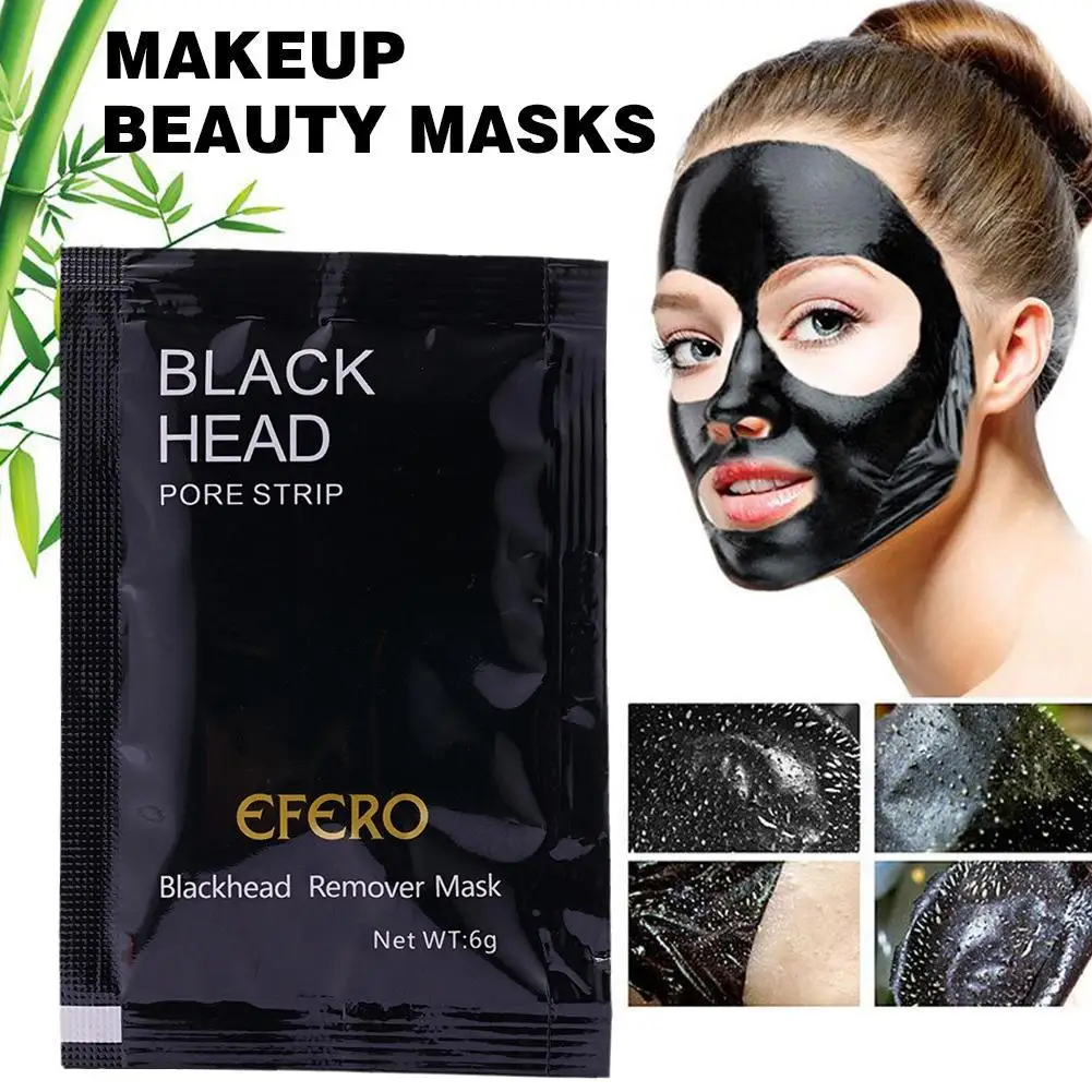 Blackhead Remover Nose Mask Mineral Mud Clean Remover Nose Mask Acne Peeling Black Deep Mask Shrink Skin Pore Care Cleansin H5A6