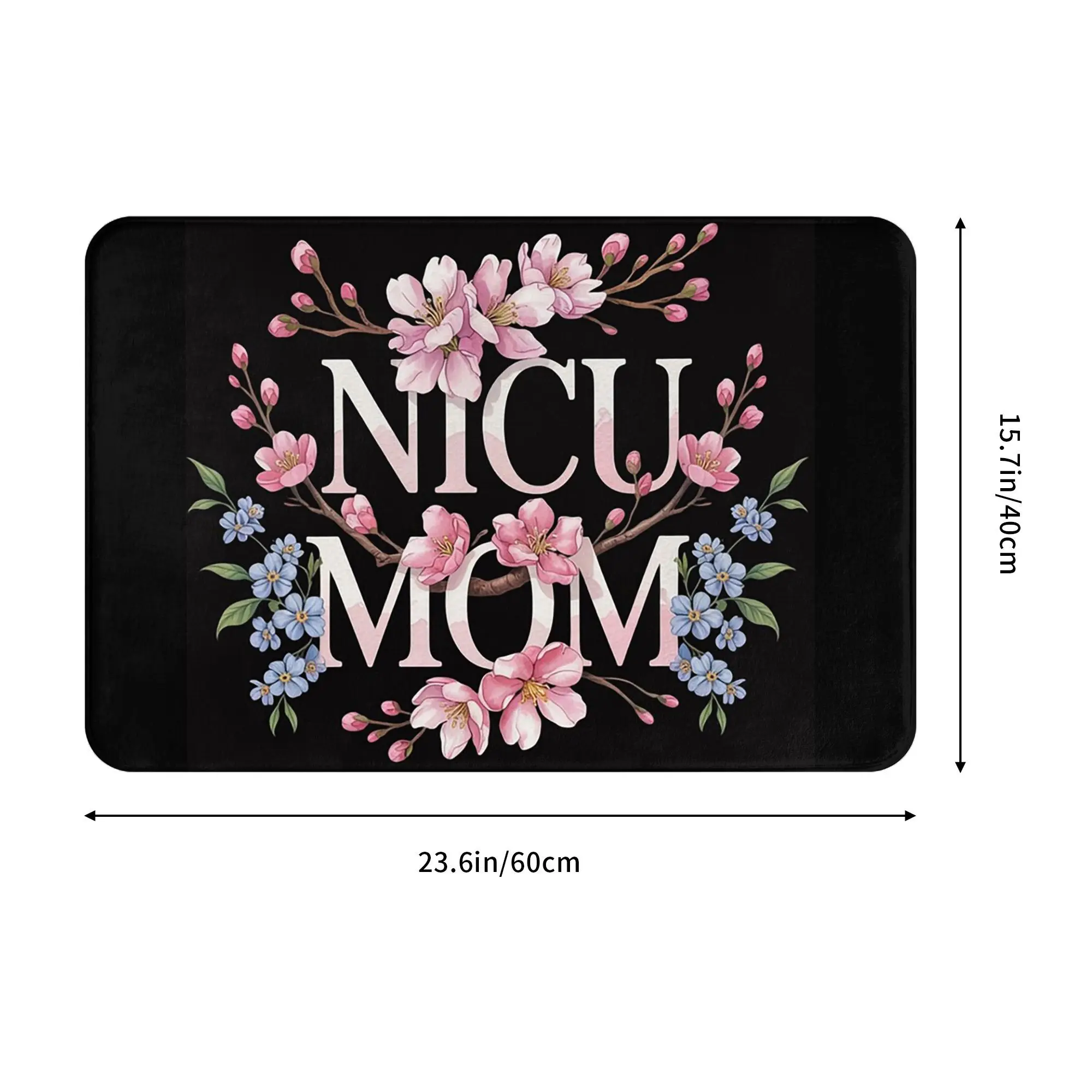 NICU Mom My NICU Hero Prematurity Awareness Anti-slip Doormat Floor Mat Rug for Kitchen Entrance Home Bedroom Footpad Mats