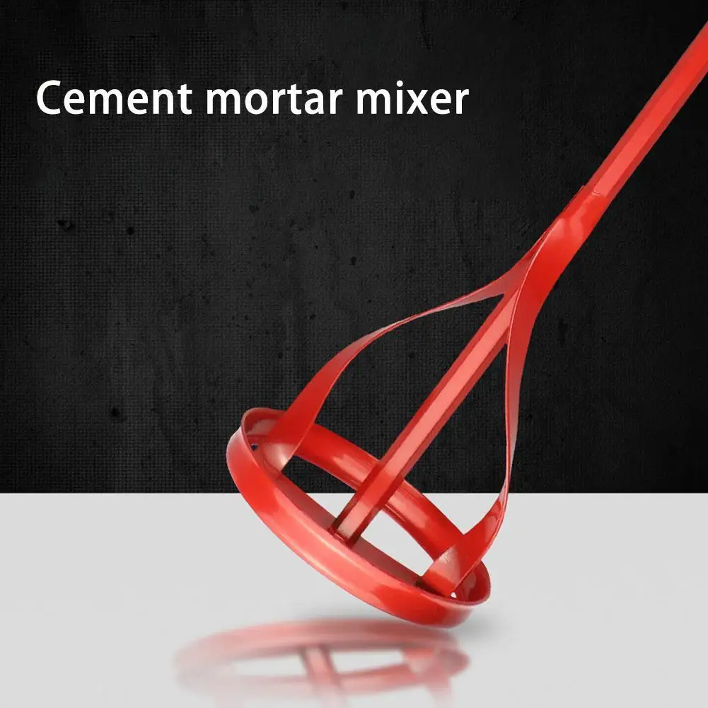 Hexagon Shaft Plaster Paint Mixer Paddle Electric Drill Mortar Shaft Plaster Paint Mixer Red Mixing Agitator Mud