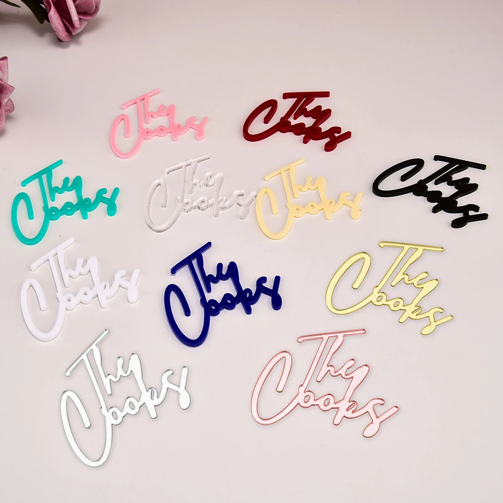Toppers de gâteau Chi personnalisés avec mini nom, découpés au laser, étiquettes de gâteau d'anniversaire, étiquettes de fête de mariage, étiquettes de douche de bébé, 12, 30/80