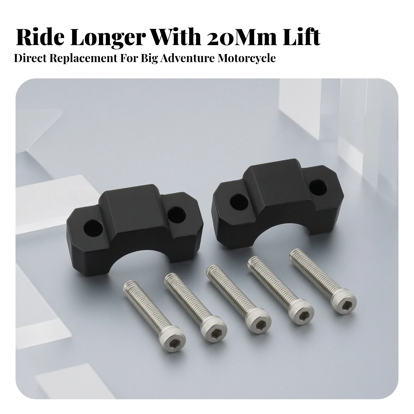 Motorcycle Handlebar Risers with Bolts Aluminum-Alloy Motorcycle Handlebar Riser Machined Comfortable