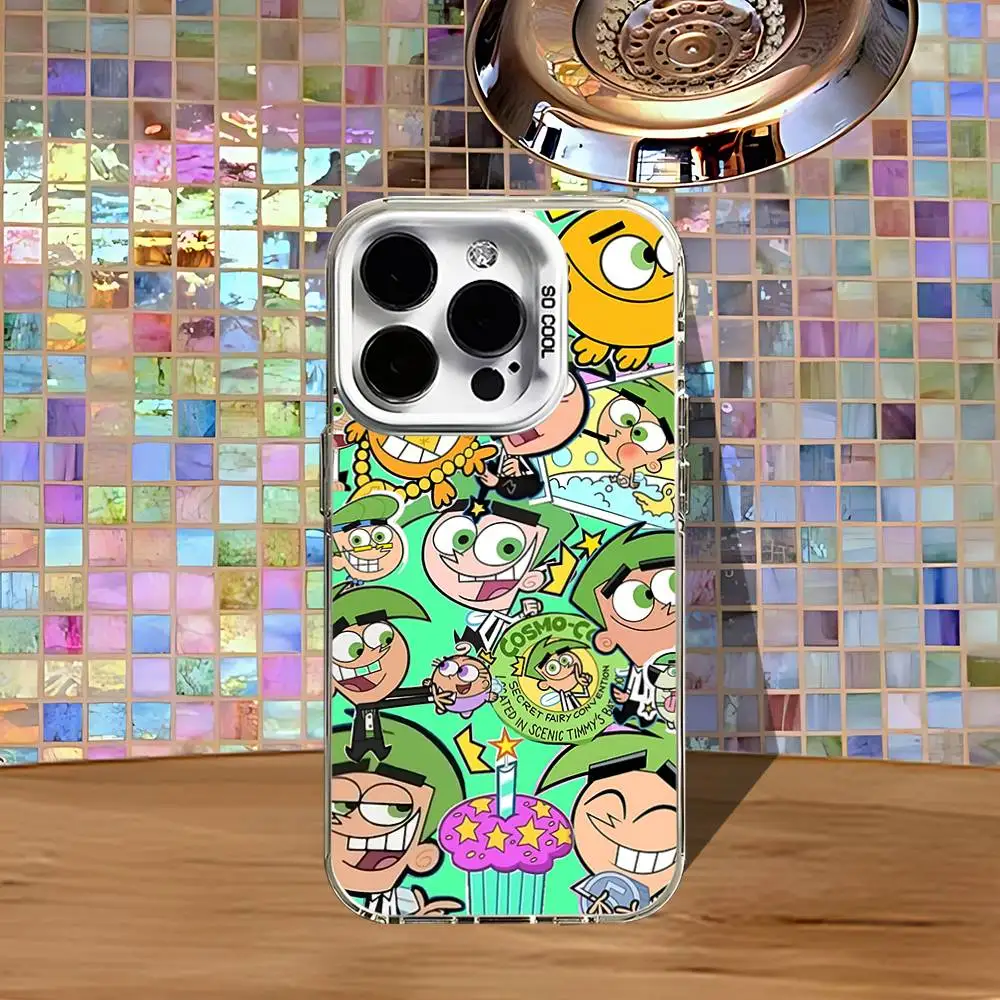 C-Cosmo and W-Wanda Phone Case For iPhone 16,15,14,13,12,11,Pro,XS,Max,Plus,Mini,SE4,E White Matte Shockproof Cover - Image 2