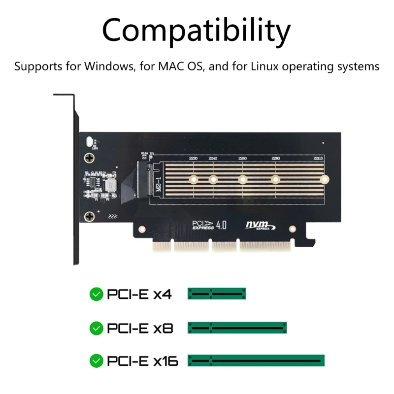 Para. 2 NVME Disk a Pci-E X4 tarjeta de expansión PC de escritorio PCI para EXPRESS X1 Adapt