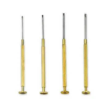 勞力士手錶維修工具套裝,包含金屬一字螺絲刀,用於拆卸和安裝螺絲,規格有0.8mm、1.0mm、1.2mm、1.4mm、1.6mm和1.8mm。 10 最佳銷售 手錶螺絲起子套裝 - №8