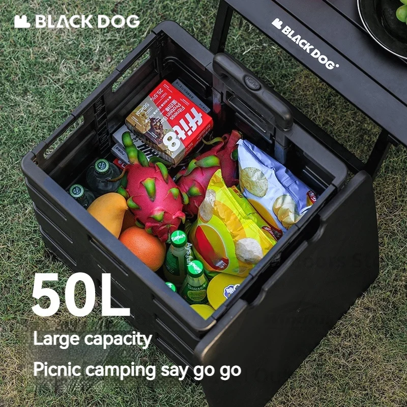 

Naturehike BLACKDOG 50L Capacity Camping Travel Trolley Storage Box-Folding Portable With Pull Rod & For Outdoor Picnic Shopping