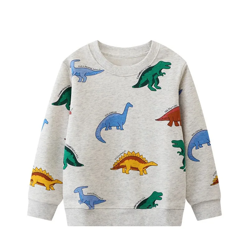 

Jumping Meters 2-7T Dinosaurs Baby Boys Sweatshirts Hooded Shirts Kids Clothes Long Sleeve Sweaters Autumn Spring Clothing Shirt
