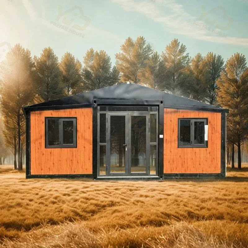 China Easy Assemble Movable Prefab Homes Luxury Office Foldable Container House With Roof